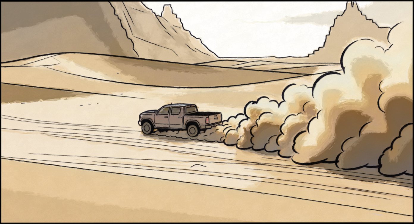 Automotive - Stunt Driving - storyboard frame 1 by Dakota Warren